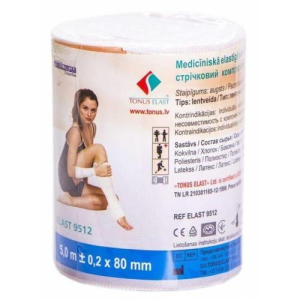 Тонус эласт бинт медицинский эластичный вр 8смх5м /арт 9512/