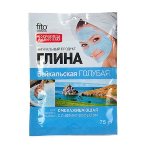 Фитокосметик глина 75г голубая байкальская омолаж.