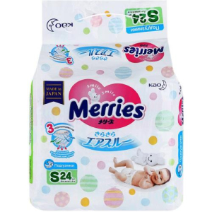 Мерриес подгузники детские №24 р.s 4-8кг