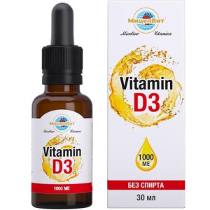 Мицелвит мицеллярные витамины жидкость 1000ме 30мл витамин д3