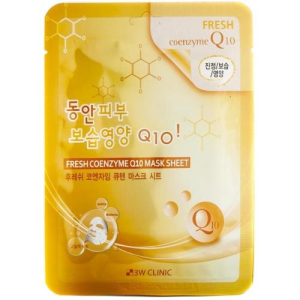 3w клиник маска для лица тканевая 23мл с коэнзимом q10