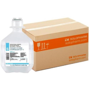 Натрия хлорид-солофарм раствор для инфузий 0,9% 250мл №20