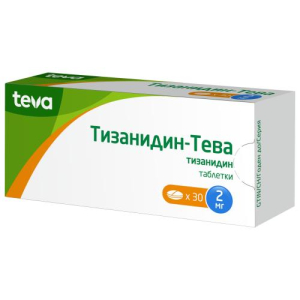 Тизанидин-тева таблетки 2мг №30