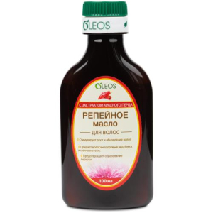 Олеос масло 100мл репейное с экстр. красного перца