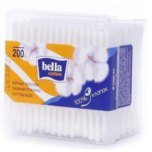 Белла коттон палочки ватные №200 квадрат