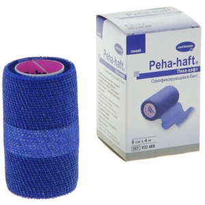 Пеха-хафт бинт эластичный самофиксирующийся №1 8смх4м б/лат. син. /арт.932469/
