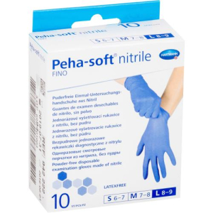 Пеха-софт фино перчатки смотровые нитриловые нестерильные неопудренные №10 (5 пар) р l