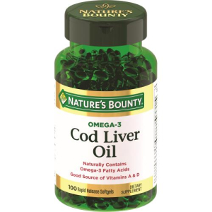 Нэйчес баунти капсулы №100 жир печени норвежской трески бад