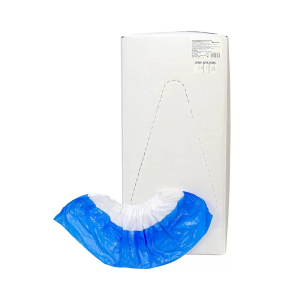 Бахилы медицинские одноразовые полиэтилен двухслойные бел-голубые №50 пар