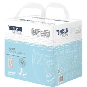 Йокосан подгузники-трусы для взрослых №10 р. xl объем талии 130-170см