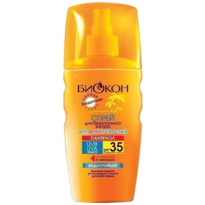 Биокон пантенол спрей для тела 95мл д/безопасного загара spf35