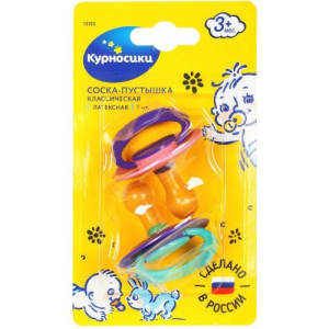 Курносики соска-пустышка латексная №2 классическая 3мес +  /арт.13153/