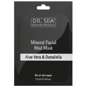 Др сеа маска для лица 12мл минеральная грязевая с алоэ вера и дуналиеллой
