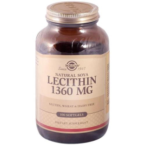 Солгар лецитин капсулы 1360мг №100 соевый натуральный Солгар лецитин капсулы 1360мг №100 соевый натуральный