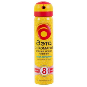Дэта аква аэрозоль-репеллент 75мл от комаров/клещей/мошек/слепней