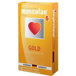 Маскулан 5 ультра презервативы №10 голд утонченный
