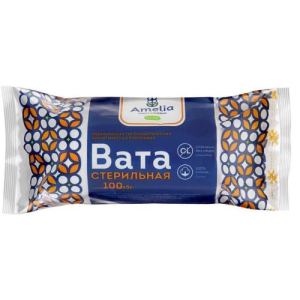 Амелия вата хирургическая 100г стерил.