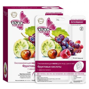 Дизао маска д/лица и шеи фрукт. к-ты эф. пилинга омолаж. №10