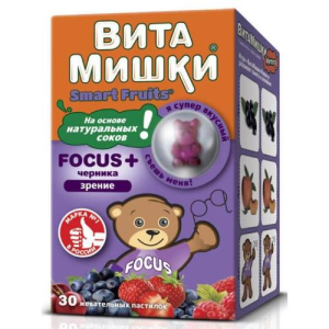 Витамишки фокус + черника пастилки жевательные №30 бад
