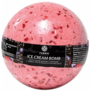 Фабрик косметолоджи шар бурлящий для ванн 120г ягодное мороженое