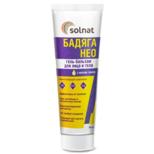 Солнат гель-бальзам для лица и тела 75мл бадяга нео