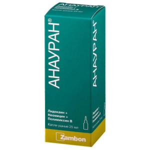 Анауран капли ушные 25мл