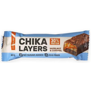 Чикалаб chika layers батончик 60г лесной орех+карамель глазированный  [chikalab]