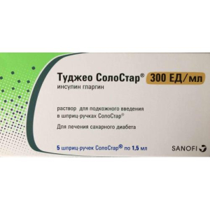 Туджео солостар раствор для подкожного введения 300ед/мл 1,5мл №5 