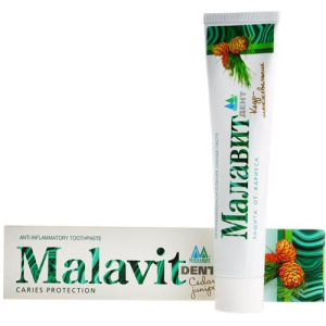Малавит-дент зубная паста 75г кедр + можжевельник