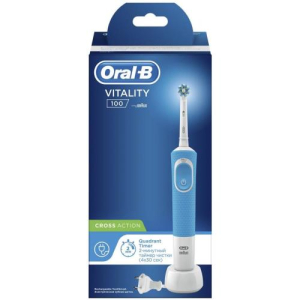 Орал би электрическая зубная щетка vitality 100 crossaction синяя