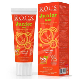 Рокс джуниор зубная паста 74г фруктовая радуга 6-12лет