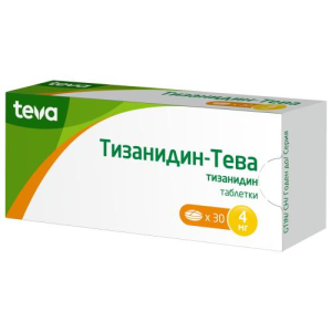 Тизанидин-тева таблетки 4мг №30