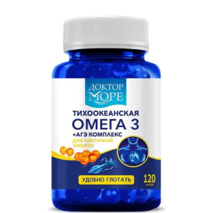 Доктор море омега-3+агэ комплекс капсулы 250мг №120 бад