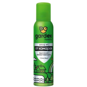 Гардекс фэмили аэрозоль-репеллент 150мл от комаров алоэ вера