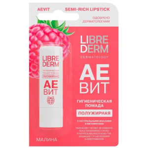 Либридерм аевит помада для губ 4г полужирная малина