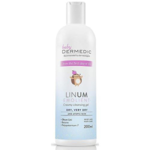 Дермедик  эмолиент линум бэби крем-гель для умывания 200мл д/детей