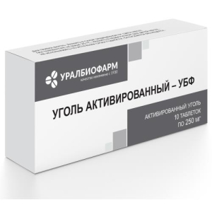Уголь активированный-убф таблетки 250мг №10
