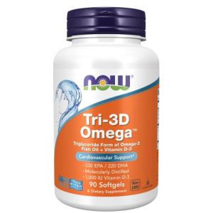 Нау фудс три-3д омега капсулы 1562мг №90 бад