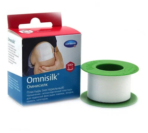 Омнисилк пластырь фиксирующий 2,5смх5м шелк бел. с еврохолд. /арт.900484/