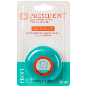 Президент ультра-флат флосс межзубный 20м ультраплоский /арт.205/