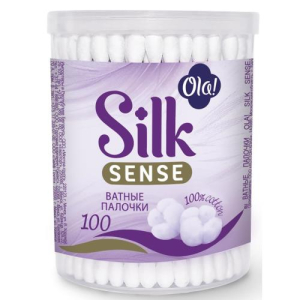 Ола силк сенс палочки ватные №100 коттон (банка)