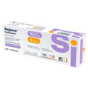 Седжаро раствор для подкожного введения 10мг/доза 2,4мл /в комплекте с иглами - 4 шт/