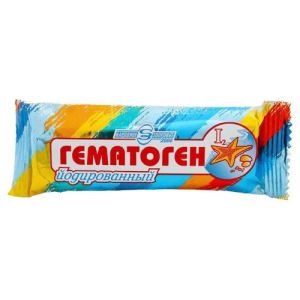 Гематоген народный плитка 40г йодированный
