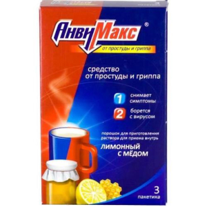 Анвимакс порошок для приготовления раствора для приема внутрь 5г №3 лимон + мед