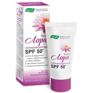 Эвалар лора крем для лица 30г с/защитн. спф50 +  пептиды