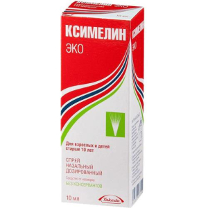 Ксимелин эко спрей назальный дозированный 140мкг/доза 10мл 60доз Ксимелин эко спрей назальный дозированный 140мкг/доза 10мл 60доз
