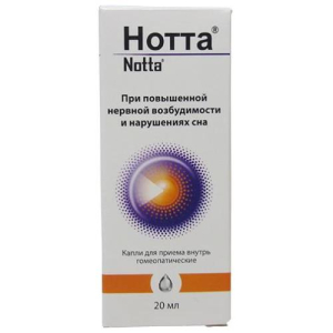 Нотта капли для приема внутрь гомеопатические 20мл