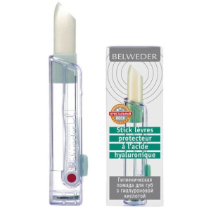 Бельведер гигиеническая  помада для губ 4г с гиалурон кислотой