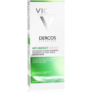 Виши деркос шампунь-уход 200мл интенсив против перхоти для чувст кожи головы