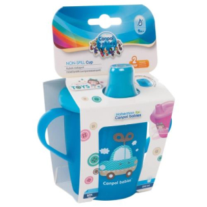 Канпол беби поильник-непроливайка 250мл тойс 9мес +  /арт. 31/200/ голуб.